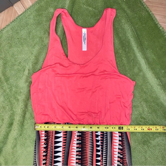 Sleeveless Pink Black & White Pattern Maxi Dress size Small - Picture 4 of 7